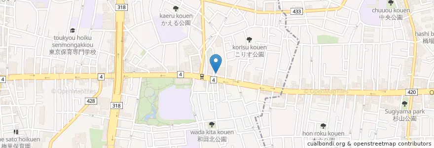 Mapa de ubicacion de 九州とんこつ en 日本, 东京都/東京都, 杉並区.