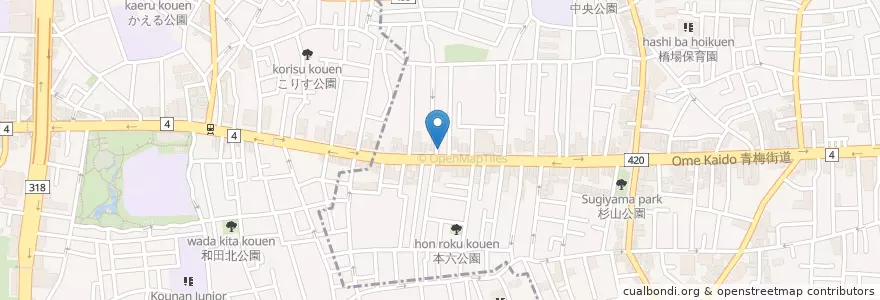 Mapa de ubicacion de ふくろく en Japan, 東京都, 中野区.