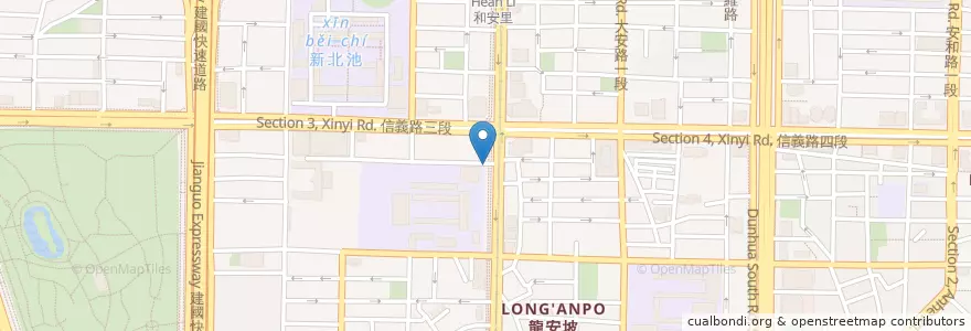 Mapa de ubicacion de 大安煎包 en 타이완, 신베이 시, 타이베이시, 다안 구.