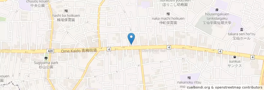 Mapa de ubicacion de 本町薬局 en 日本, 東京都, 中野区.