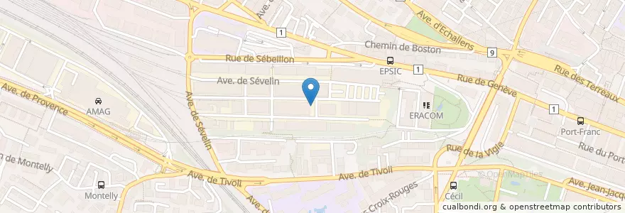 Mapa de ubicacion de Karate Dojo en Suisse, Vaud, District De Lausanne, Lausanne.