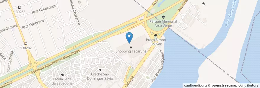 Mapa de ubicacion de Subway en 巴西, 东北部, 伯南布哥, Região Geográgica Imediata Do Recife, Região Geográfica Intermediária Do Recife, Região Metropolitana Do Recife, 累西腓.