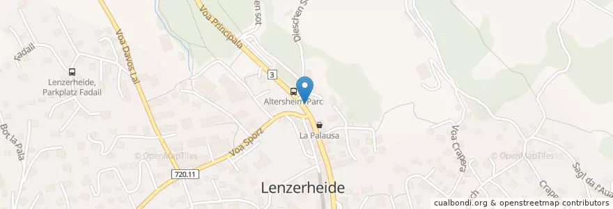 Mapa de ubicacion de Danisstübli en Suisse, Grisons, Albula, Vaz/Obervaz.