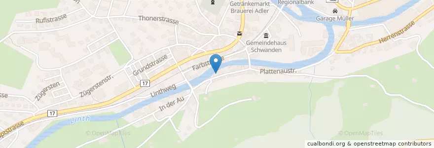 Mapa de ubicacion de Separatsammelstelle Freiberg en Schweiz/Suisse/Svizzera/Svizra, Glarus, Glarus Süd.