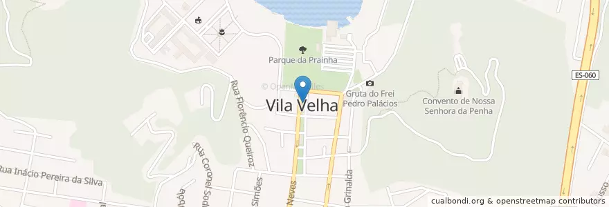 Mapa de ubicacion de BikeVV - Estação Prainha en 브라질, 남동지방, 이스피리투산투, Região Geográfica Intermediária De Vitória, Região Metropolitana Da Grande Vitória, 빌라벨랴, Microrregião Vitória.