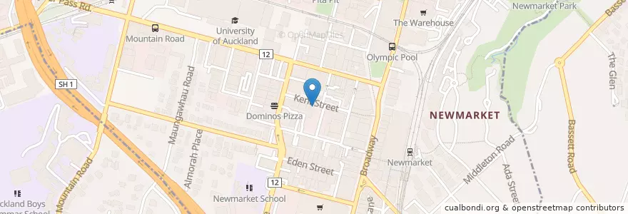 Mapa de ubicacion de Chinese Restourant en نیوزیلند, Auckland, Waitematā.
