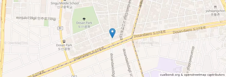 Mapa de ubicacion de shake shake burger en Corea Del Sud, Seul, 강남구.