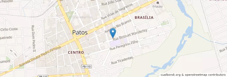 Mapa de ubicacion de Instituto de Radiologia e Geriatria en ブラジル, 北東部地域, パライバ, Região Metropolitana De Patos, Região Geográfica Intermediária De Patos, Região Geográfica Imediata De Patos, Patos.