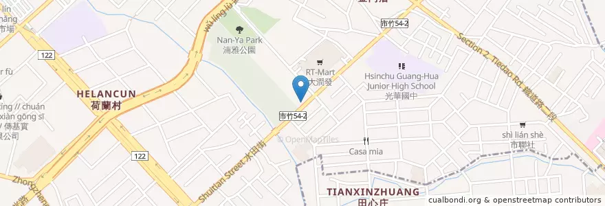 Mapa de ubicacion de 魚之屋拉麵專賣店 en تايوان, مقاطعة تايوان, سين شو, 北區.