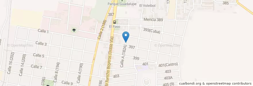 Mapa de ubicacion de Villa Nueva en Kuba, Havanna, Boyeros.