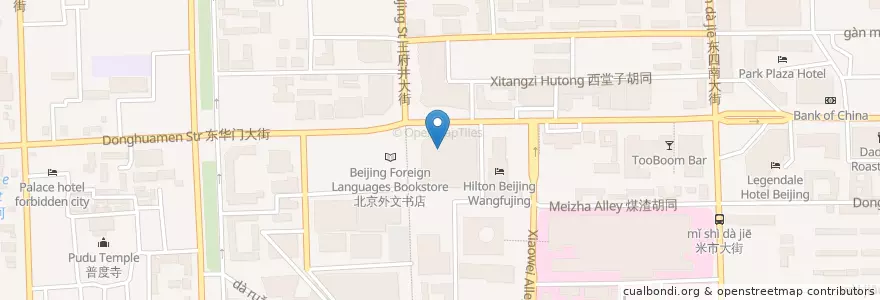 Mapa de ubicacion de 外婆家 en 中国, 北京市, 河北省, 东城区.