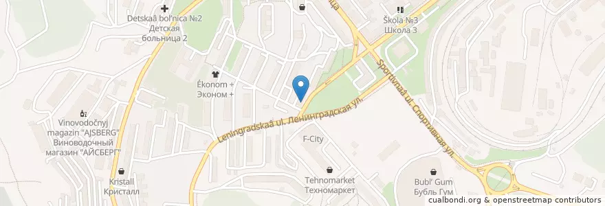 Mapa de ubicacion de Аптека en 러시아, Дальневосточный Федеральный Округ, 프리모르스키 지방, Находкинский Городской Округ.