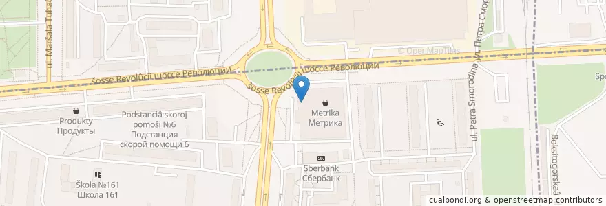 Mapa de ubicacion de ДаЗдоров en ロシア, 北西連邦管区, レニングラード州, サンクト ペテルブルク, Красногвардейский Район.