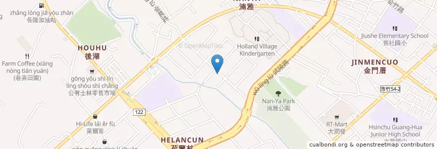 Mapa de ubicacion de 荷竹園 en 臺灣, 臺灣省, 新竹市, 北區.