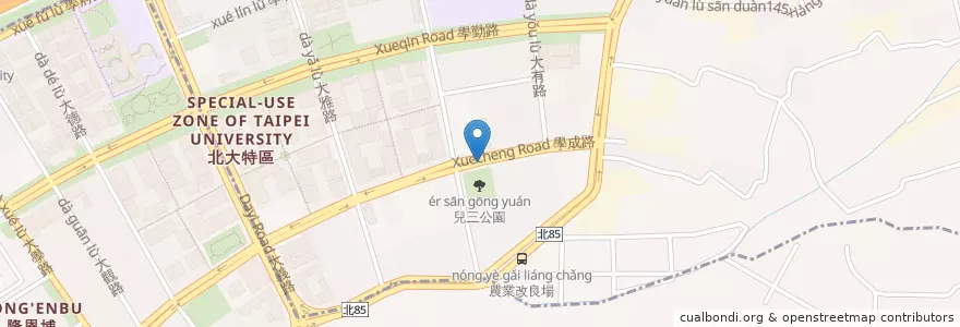 Mapa de ubicacion de 學成大成路口 en 타이완, 신베이 시, 수린 구.