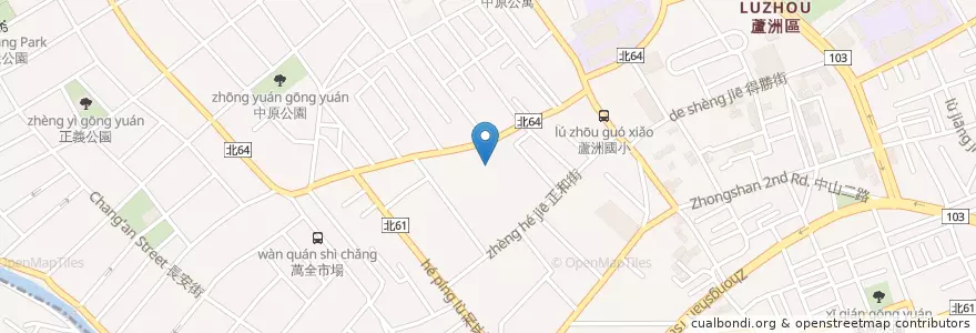 Mapa de ubicacion de 蘆洲中路公園 en Tayvan, 新北市, 蘆洲區.