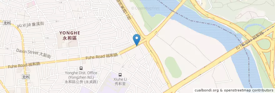Mapa de ubicacion de 福和路7巷口 en تايوان, تايبيه الجديدة, 永和區.