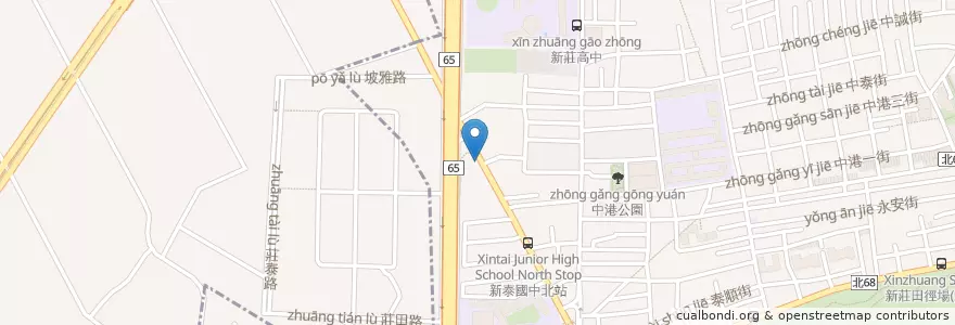 Mapa de ubicacion de 新泰游泳池 en Тайвань, Новый Тайбэй, 新莊區.