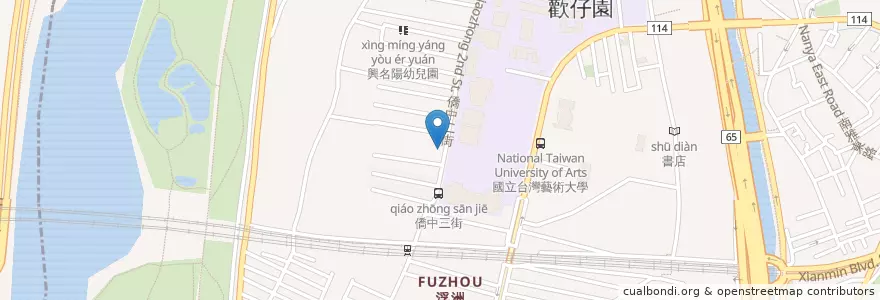 Mapa de ubicacion de 馥華公園 en Taiwan, Nuova Taipei, Distretto Di Banqiao.