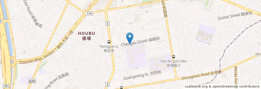 Mapa de ubicacion de 忠孝國中 en Taiwán, Nuevo Taipéi, 板橋區.