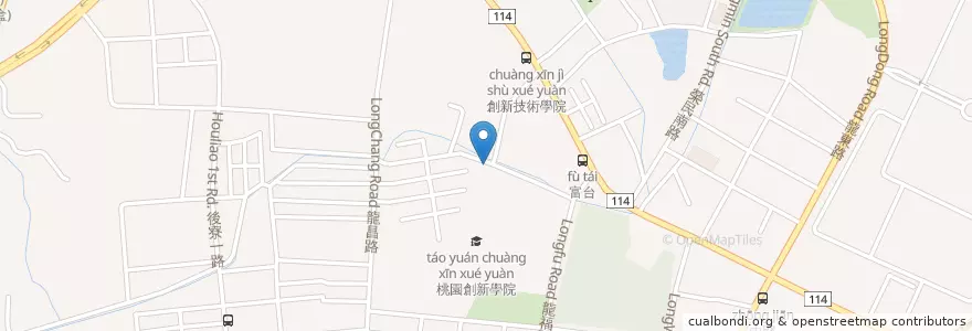 Mapa de ubicacion de Nanya Institute of Technology en Taiwan, Taoyuan, Zhongli District.