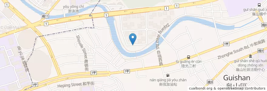 Mapa de ubicacion de 陸光河濱公園 en 臺灣, 桃園市, 龜山區.