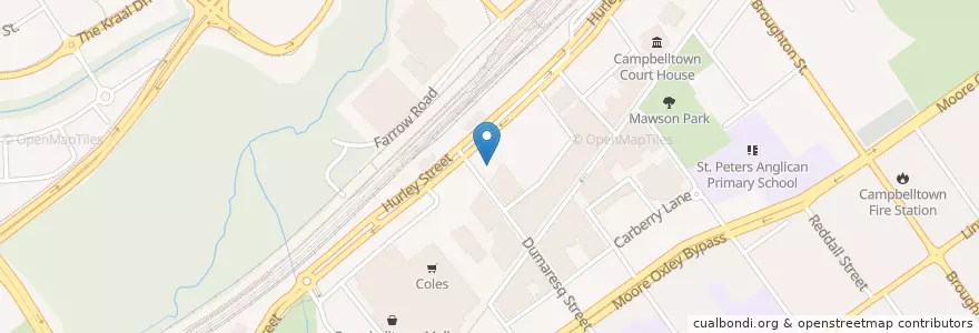 Mapa de ubicacion de Dumaresq Street Cinema en Australie, Nouvelle Galles Du Sud, Campbelltown City Council, Sydney.