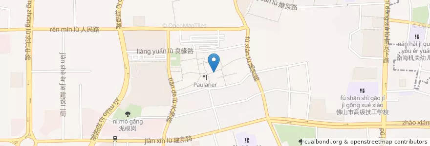 Mapa de ubicacion de Summer House Pizza Bar en 中国, 広東省, 仏山市, 禅城区 (Chancheng).