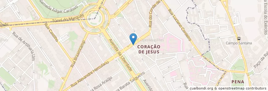 Mapa de ubicacion de Ecoilha Subterrânea en Portekiz, Área Metropolitana De Lisboa, Lisboa, Grande Lisboa, Lizbon, Santo António.