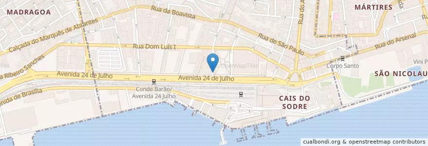 Mapa de ubicacion de Ecoilha Subterrânea en 포르투갈, Área Metropolitana De Lisboa, Lisboa, Grande Lisboa, Misericórdia.