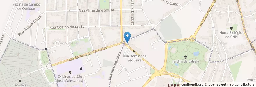 Mapa de ubicacion de Ecoilha Subterrânea en 葡萄牙, Área Metropolitana De Lisboa, Lisboa, Grande Lisboa, 里斯本, Campo De Ourique.