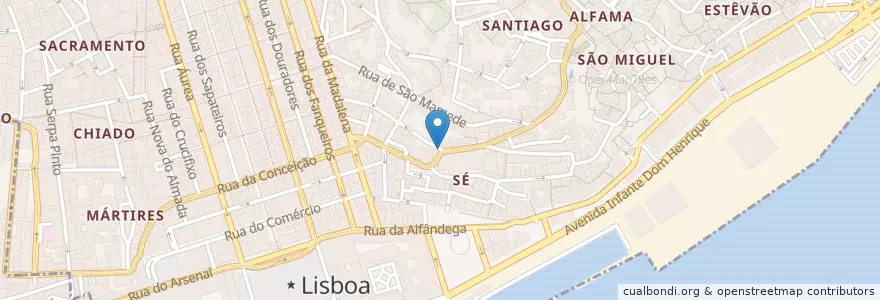 Mapa de ubicacion de Ecoilha Subterrânea en Portugal, Lissabon, Grande Lisboa, Lissabon, Santa Maria Maior.