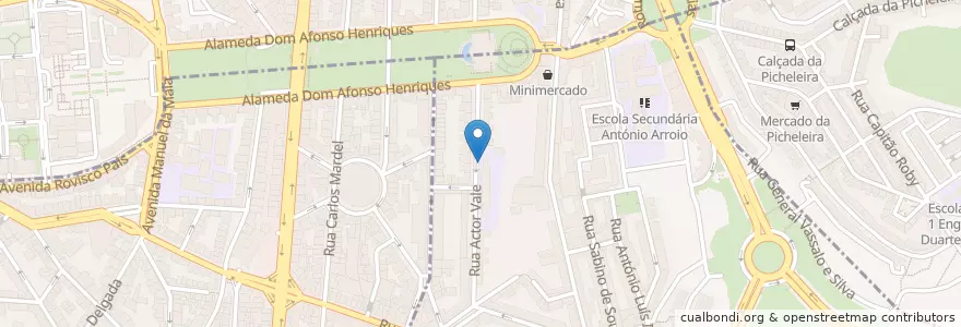 Mapa de ubicacion de Ecoilha Subterrânea en البرتغال, Área Metropolitana De Lisboa, Lisboa, Grande Lisboa, لشبونة, Penha De França.