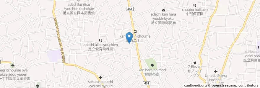 Mapa de ubicacion de SEKI en Japan, Tokio, 足立区.