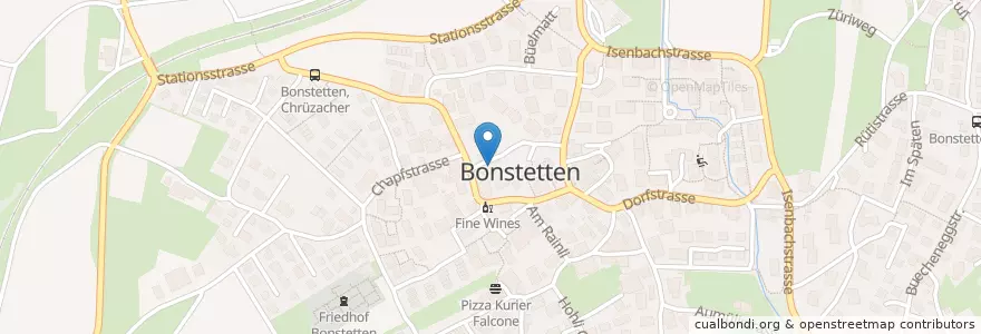 Mapa de ubicacion de Dr. med. Bischoff Michael en Suíça, Zurique, Bezirk Affoltern, Bonstetten.