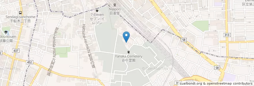 Mapa de ubicacion de 安立院 en Japan, Tokio, 台東区.