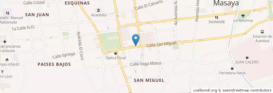 Mapa de ubicacion de Café Nani en Nicaragua, Masaya, Masaya (Municipio).