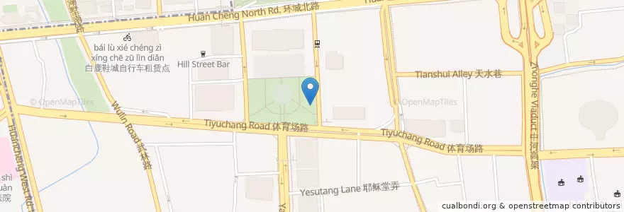 Mapa de ubicacion de 武林广场 en 중국, 저장성, 항저우시, 샤청구.