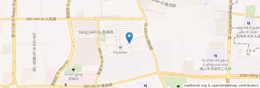 Mapa de ubicacion de The Paddy Field en China, Guangdong, 佛山市, 禅城区 (Chancheng).