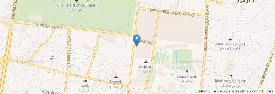 Mapa de ubicacion de دفتر پست en Iran, Téhéran, شهرستان تهران, Téhéran, بخش مرکزی شهرستان تهران.