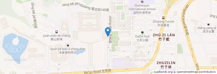 Mapa de ubicacion de 家庭便當 en Taiwan, 新北市, Taipé, 中山區.