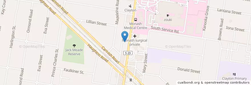 Mapa de ubicacion de Clayton Road Doctors en オーストラリア, ビクトリア, City Of Monash.