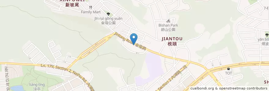 Mapa de ubicacion de 金龍區民活動中心 en 타이완, 신베이 시, 타이베이시, 네이후 구.