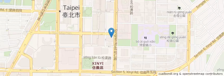 Mapa de ubicacion de 一幻拉麵 en Tayvan, 新北市, Taipei, 信義區.