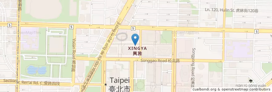 Mapa de ubicacion de 統一國際大樓地下停車場 en تايوان, تايبيه الجديدة, تايبيه, 信義區.