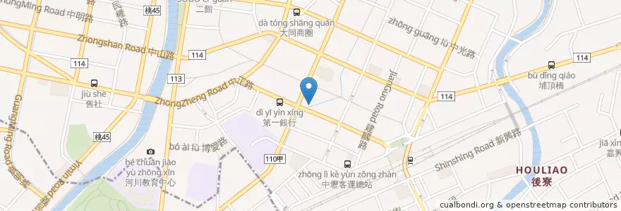 Mapa de ubicacion de 佑全中壢中正藥局 en Taiwan, Taoyuan, Zhongli.