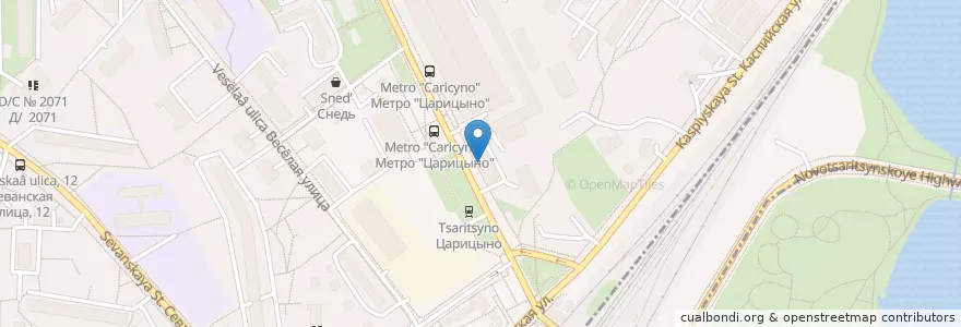 Mapa de ubicacion de Мартини en روسيا, Центральный Федеральный Округ, Москва, Южный Административный Округ.