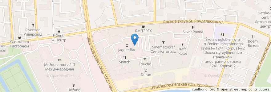 Mapa de ubicacion de Uhvat en Russie, District Fédéral Central, Moscou, Центральный Административный Округ, Пресненский Район.