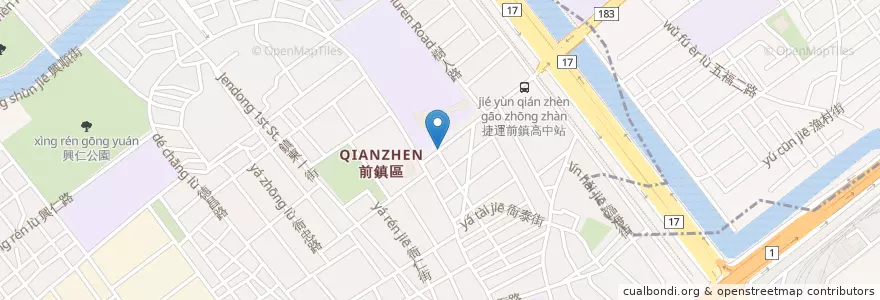 Mapa de ubicacion de 黃媽媽早餐店 en Тайвань, Гаосюн, 前鎮區.