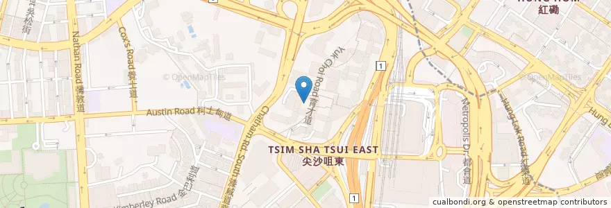 Mapa de ubicacion de American Diner en Chine, Guangdong, Hong Kong, Kowloon, Nouveaux Territoires, 油尖旺區 Yau Tsim Mong District.
